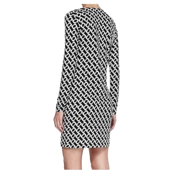 Diane Von Furstenberg Reina in Iconic Chain Link Print Silk Classic Dress SZ 8 - Picture 2 of 15